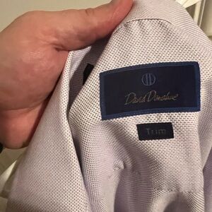 David Donahue Men's Light purple Dress Shirt